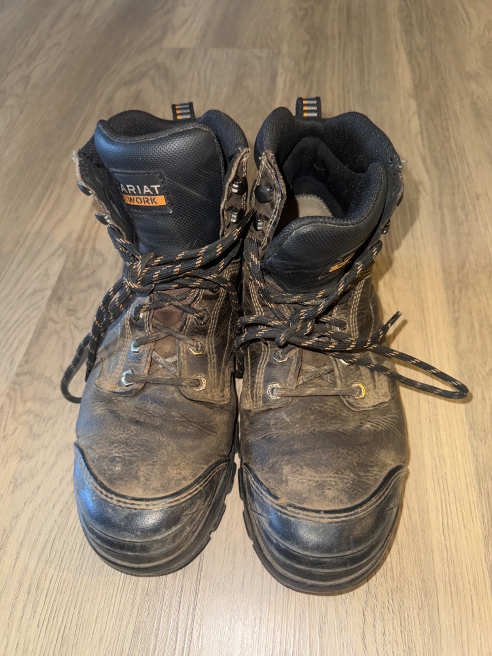 Ariat Work Waterproof Steel Toe‎ Boots Brown Leather Heavy Duty Utility Workwear